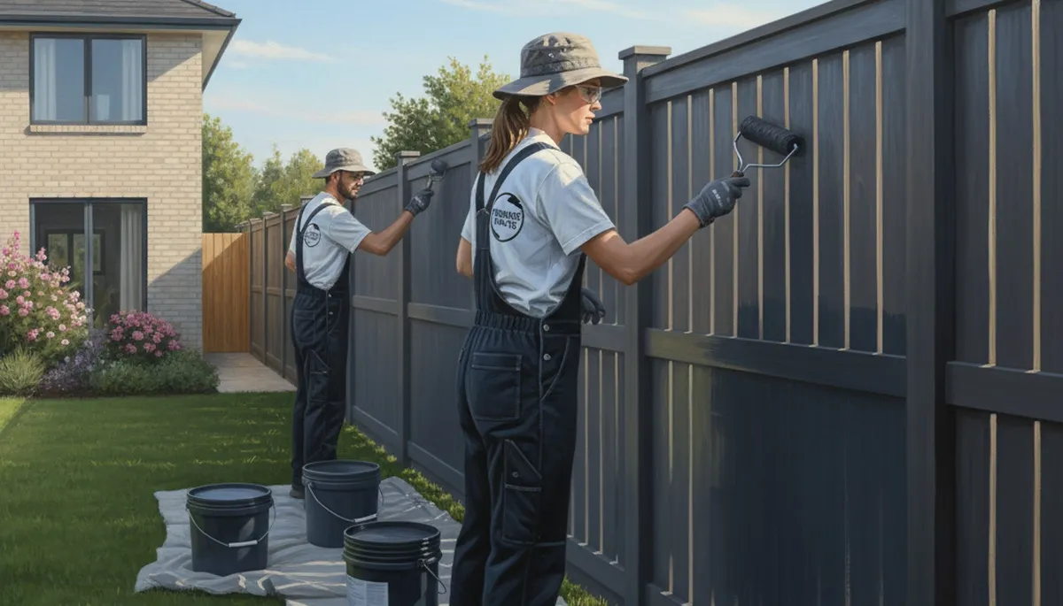 Arlington, TX fence painting service protecting wood fences from heat and UV damage